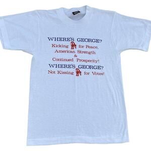 Vintage Where’s George HW Bush Presidential USA Screen Stars T-shirt Size S
